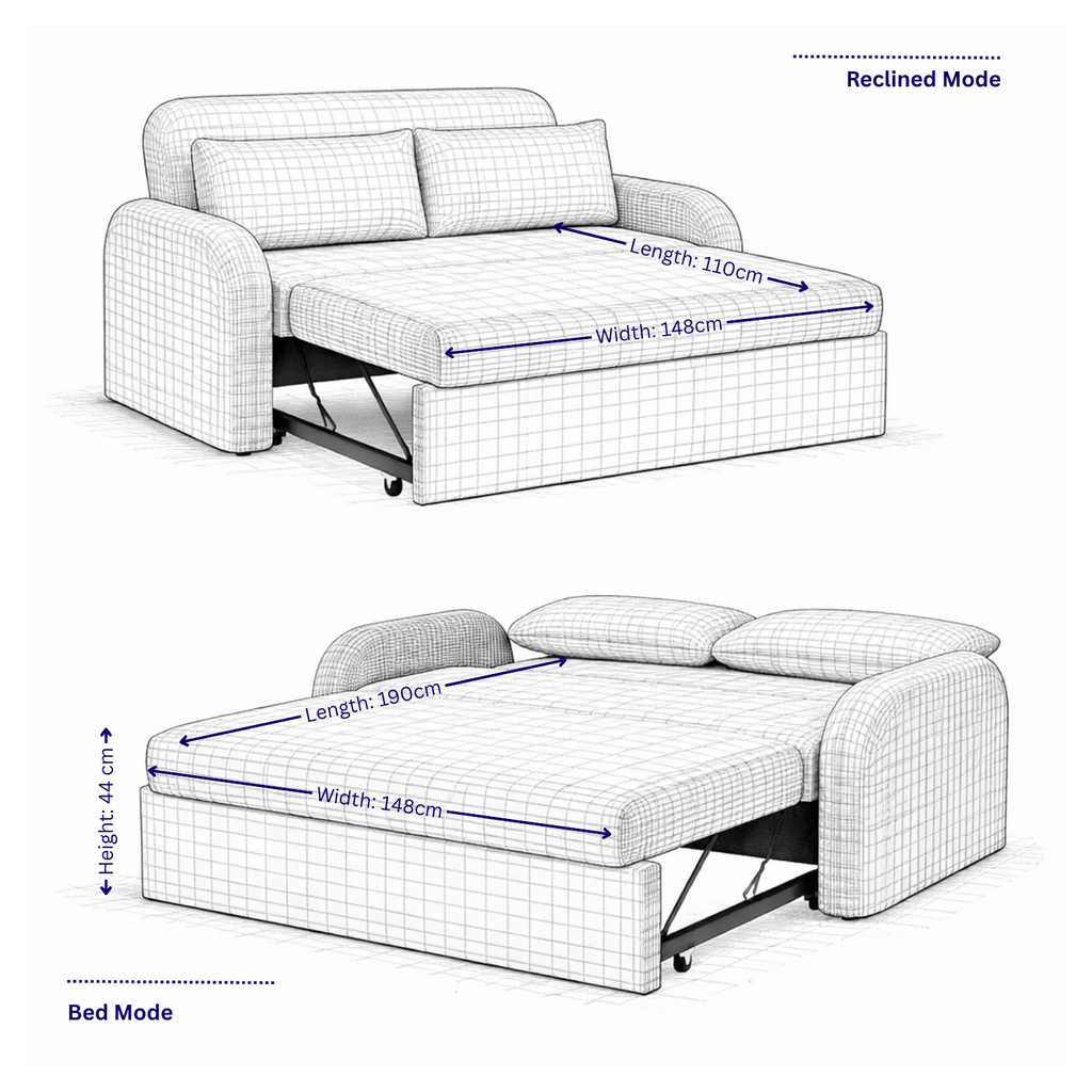 NOMA - 2 Seater Sofabed in Teddy Boucle BEIGE