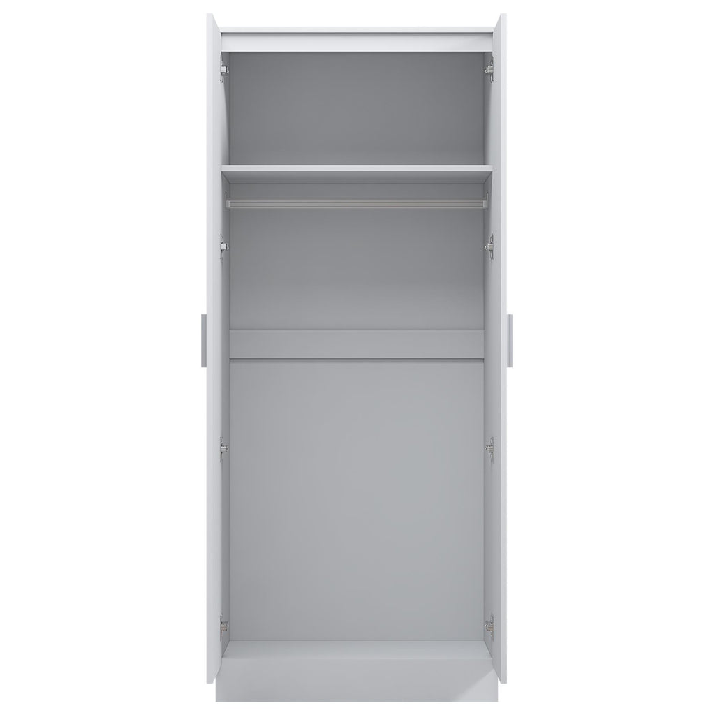 REFLECT Gloss Bedroom Furniture 2 Door Mirrored Wardrobe - 4 Colour Options
