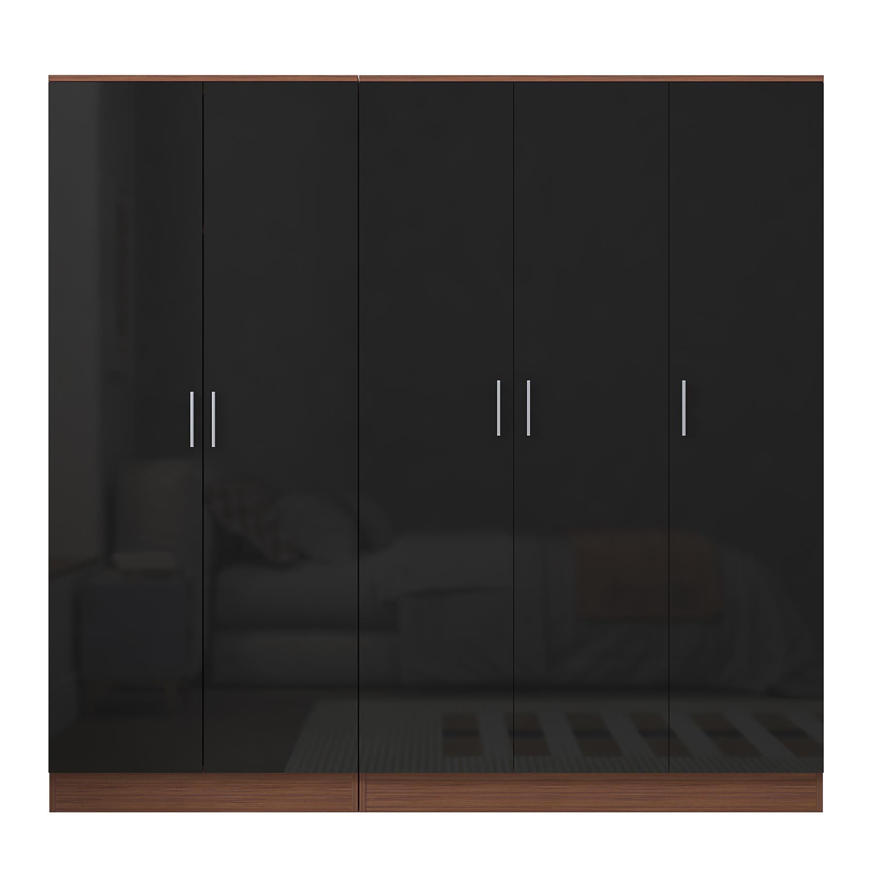 REFLECT 2pc Wardrobe Bundle - 3 Door Plain + 2 Door Plain - 4 Colour Options