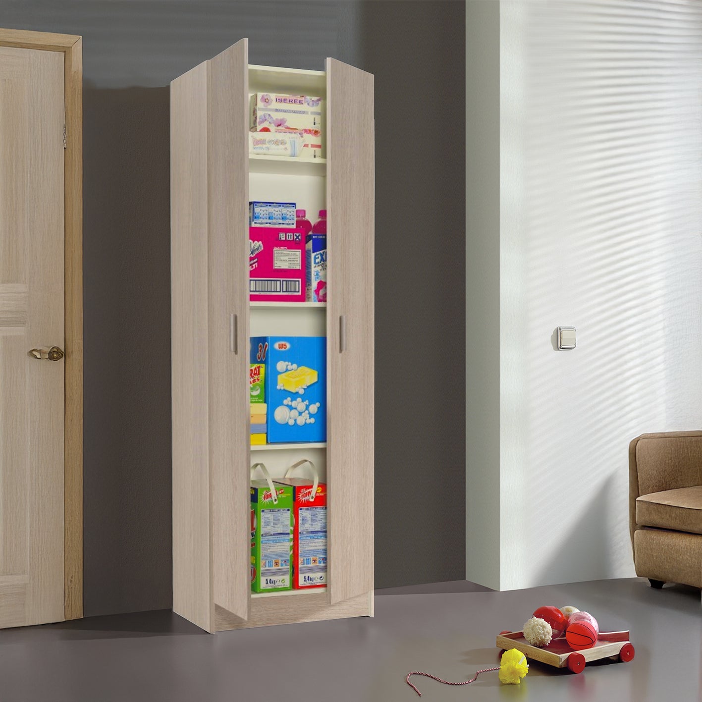 VITA Utility Laundry Cupboard / Cabinet Storage Units 3 Options in Oak