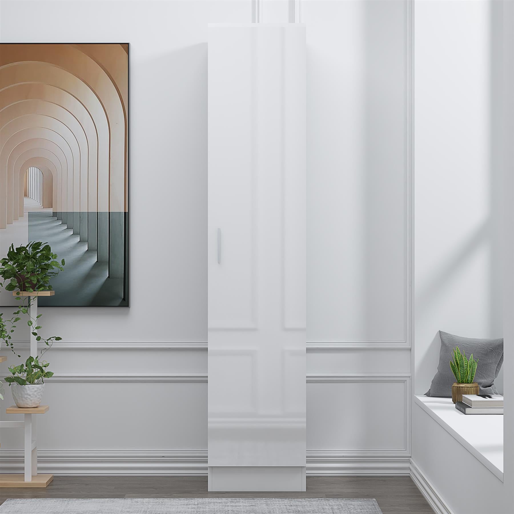 REFLECT Gloss Bedroom Furniture Wardrobe Chest Bedside Desk - 4 Colour Options