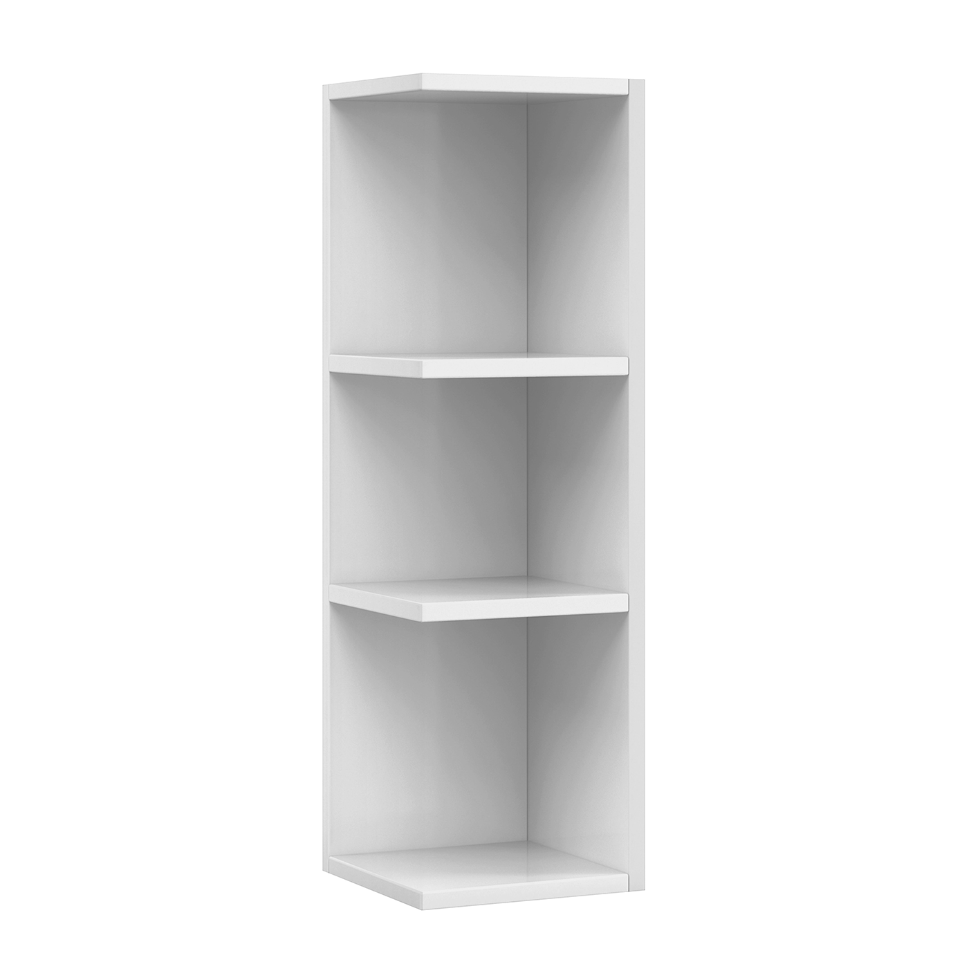 BALTIC Bathroom 20cm Wide Open Corner Wall Shelf Unit - White