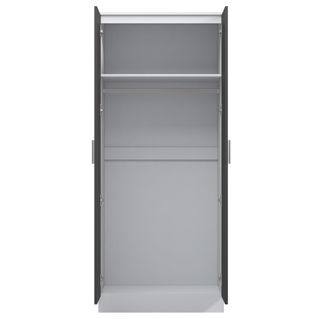 REFLECT Gloss Bedroom Furniture 2 Door Mirrored Wardrobe - 4 Colour Options