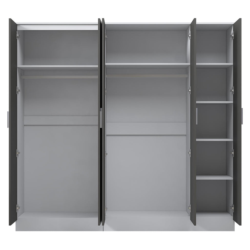 REFLECT 2pc Wardrobe Bundle - 3 Door Plain + 2 Door Plain - 4 Colour Options