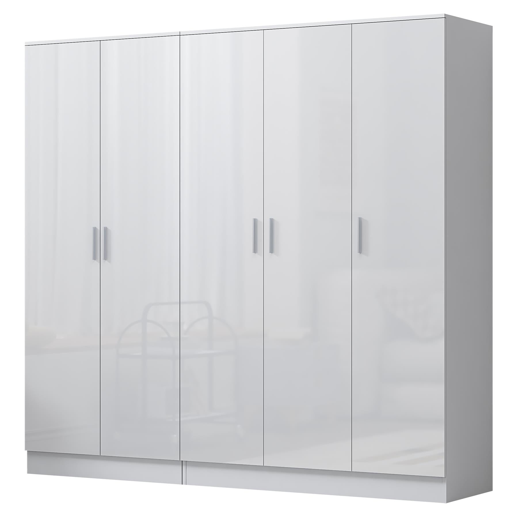 REFLECT 2pc Wardrobe Bundle - 3 Door Plain + 2 Door Plain - 4 Colour Options