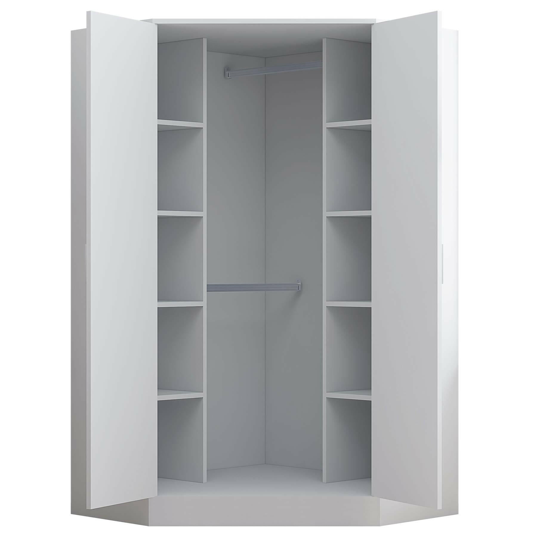REFLECT Gloss 5 Door Corner Wardrobe Bundle Inc Corner + 3 Door Wardrobe Set