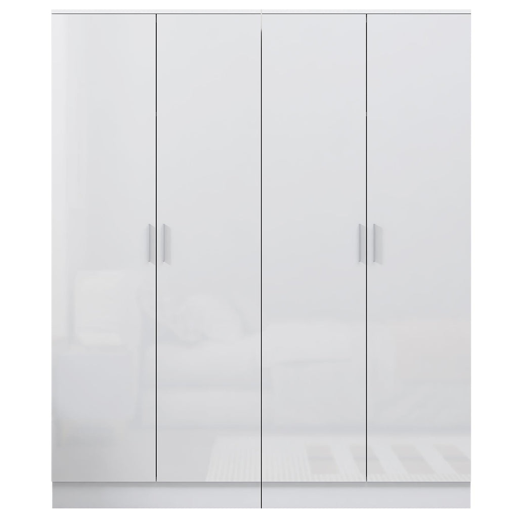REFLECT Gloss 2pc Wardrobe Bundle - 2x 2 Door Plain Wardrobes - 4 Colour Options