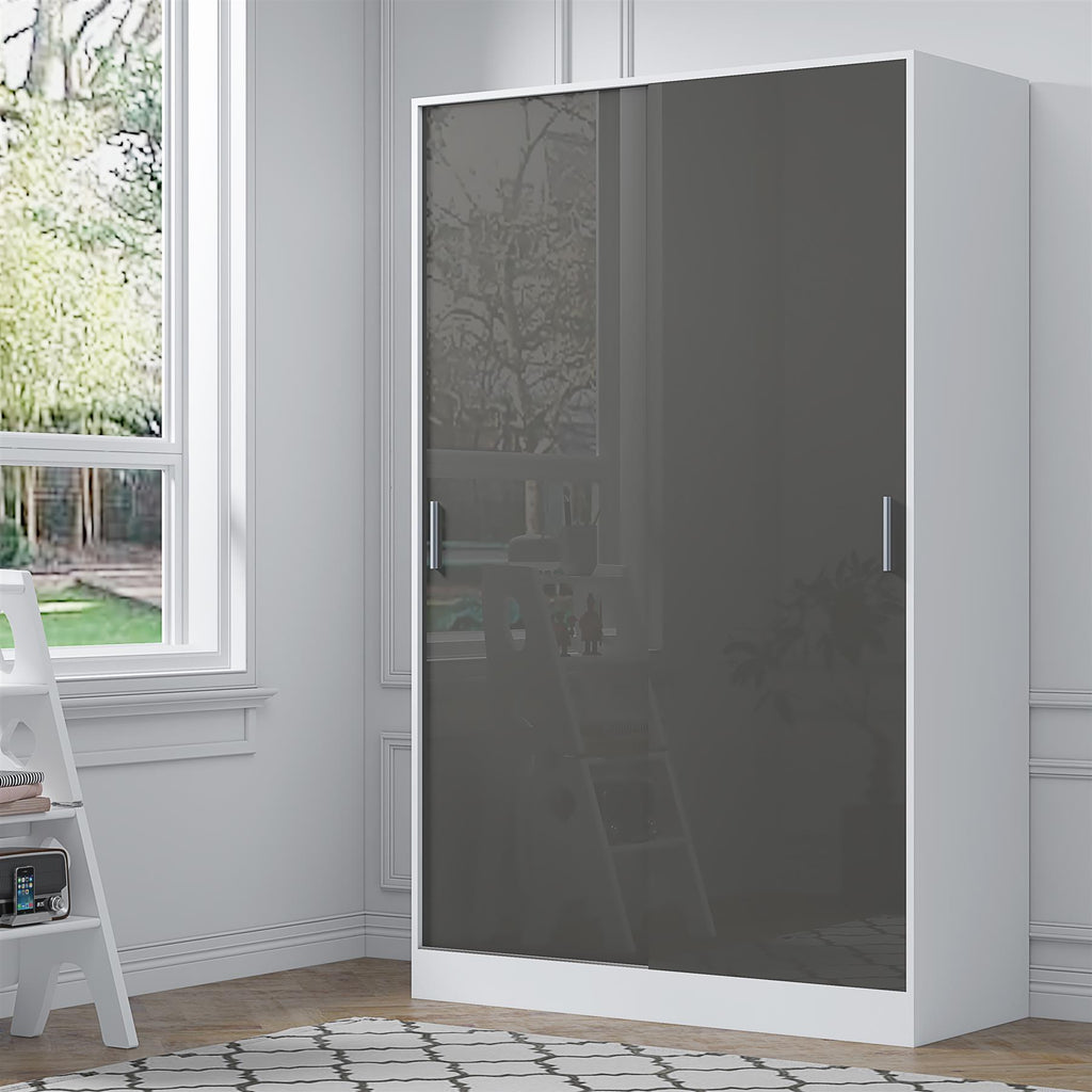 REFLECT Gloss Bedroom Furniture  2 Door Sliding Wardrobe - 4 Colour Options