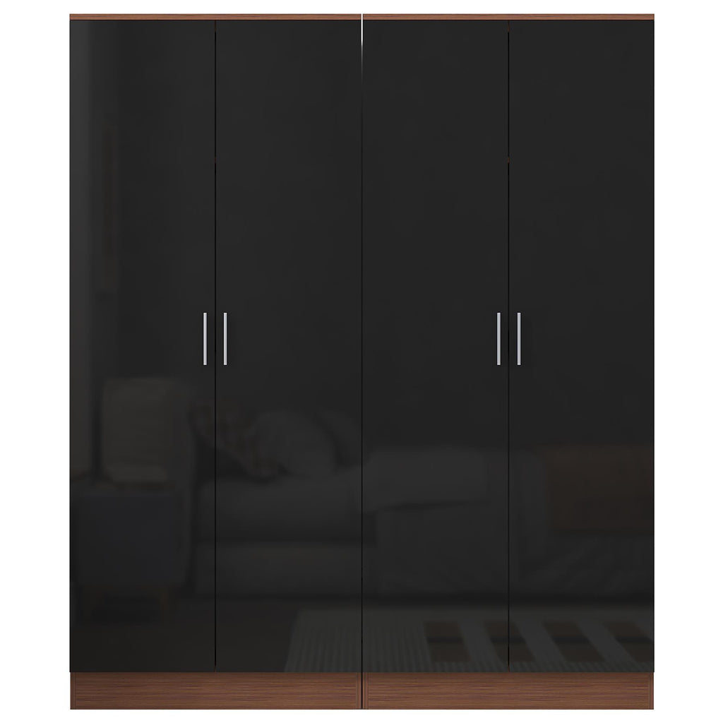 REFLECT Gloss 2pc Wardrobe Bundle - 2x 2 Door Plain Wardrobes - 4 Colour Options