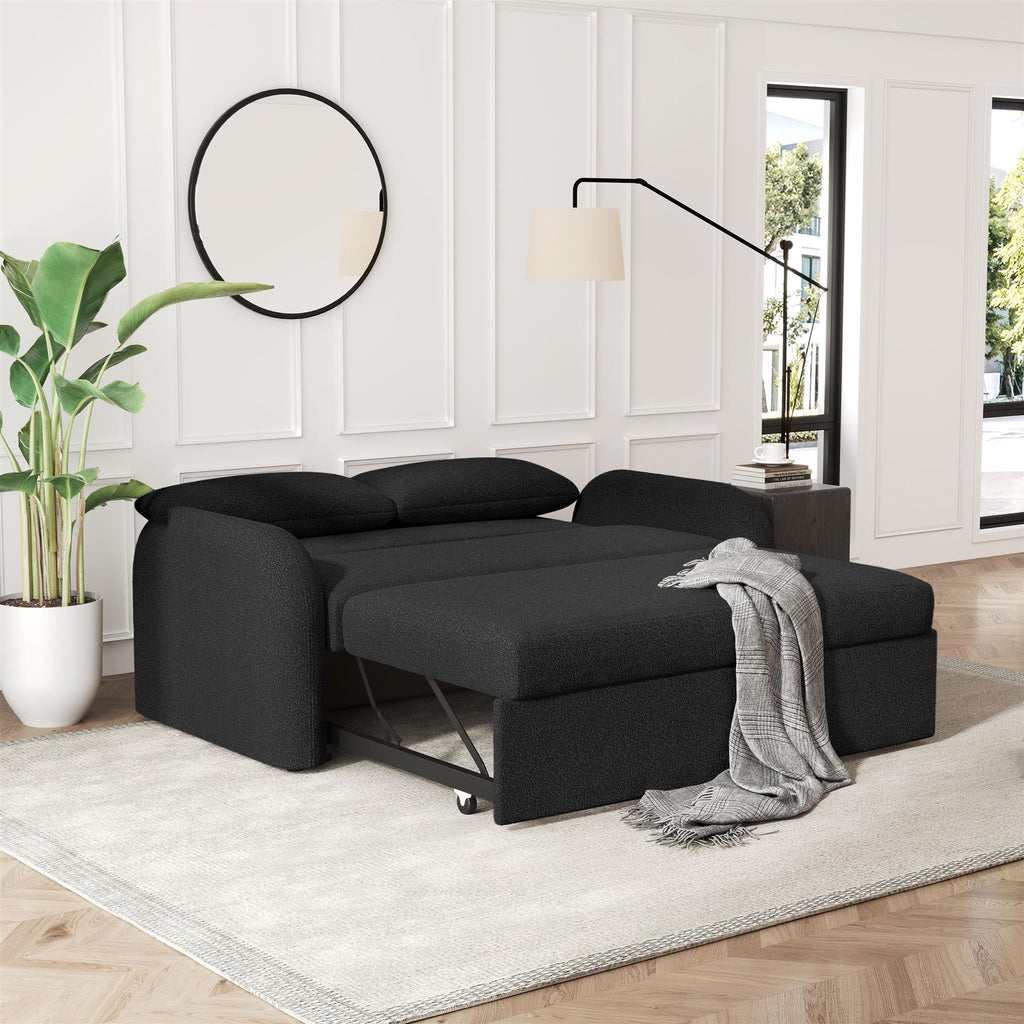 NOMA 2 Seater Boucle Pull Out Sofabed with Storage - 3 Colour Options