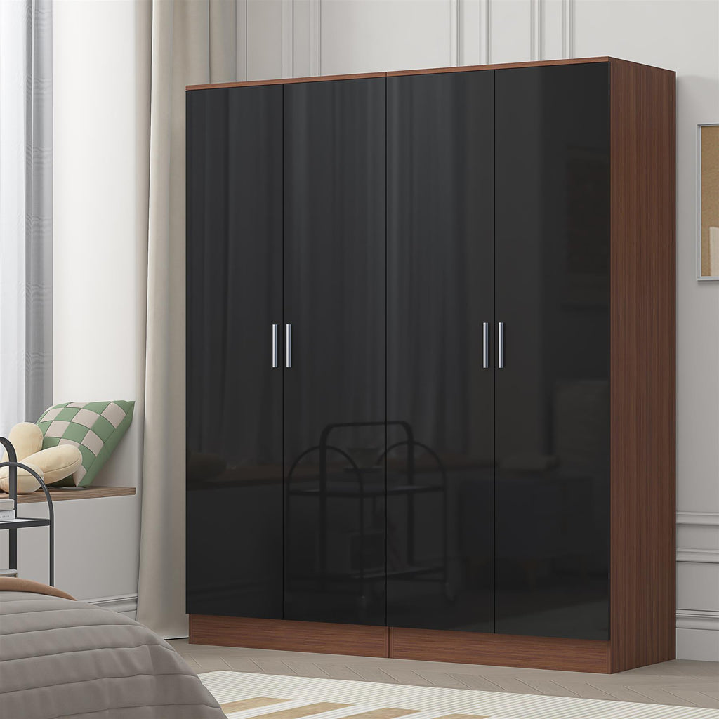 REFLECT Gloss 2pc Wardrobe Bundle - 2x 2 Door Plain Wardrobes - 4 Colour Options