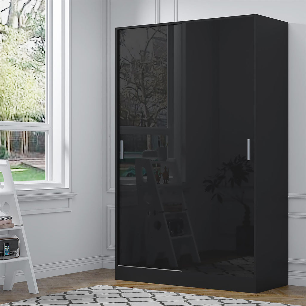 REFLECT Gloss Bedroom Furniture  2 Door Sliding Wardrobe - 4 Colour Options