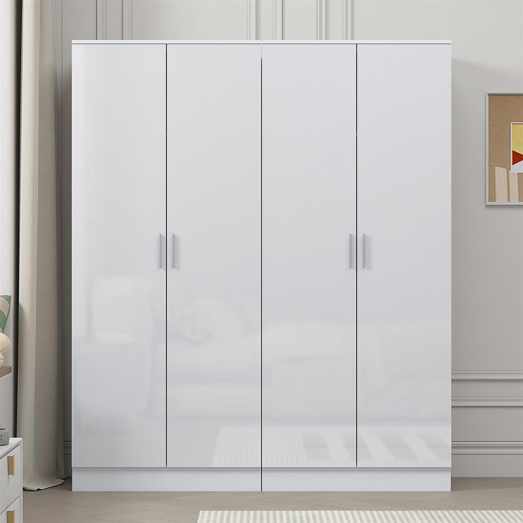 REFLECT Gloss 2pc Wardrobe Bundle - 2x 2 Door Plain Wardrobes - 4 Colour Options
