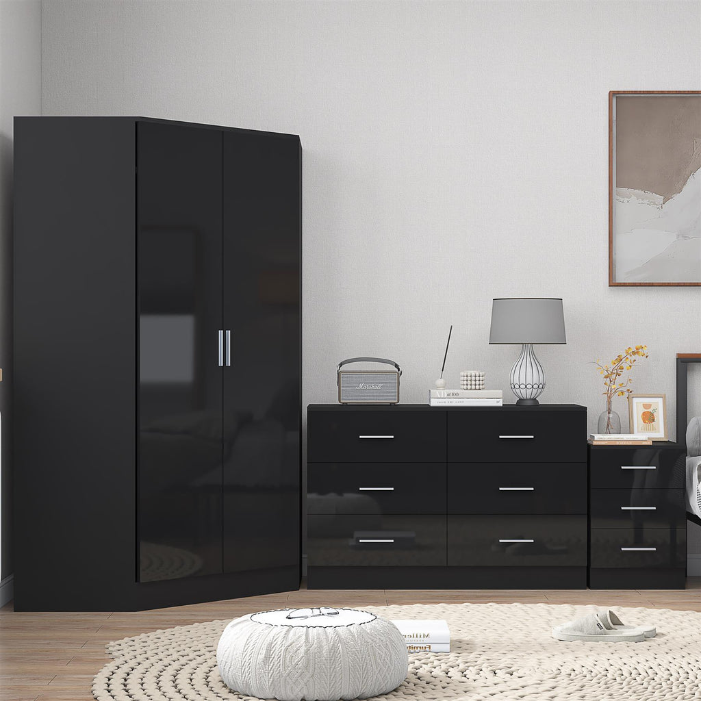 REFLECT 3pc Bedroom Set - Corner, Wide Chest, 3 Draw Bedside - 4 Colour Options