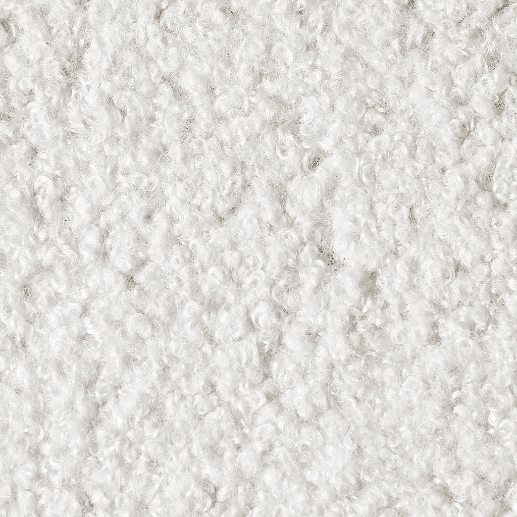 TEDDY BOUCLE 3FT Single White Ottoman Storage Bed Gas Lift Up (3ft) with Bonnell Spring Mattress