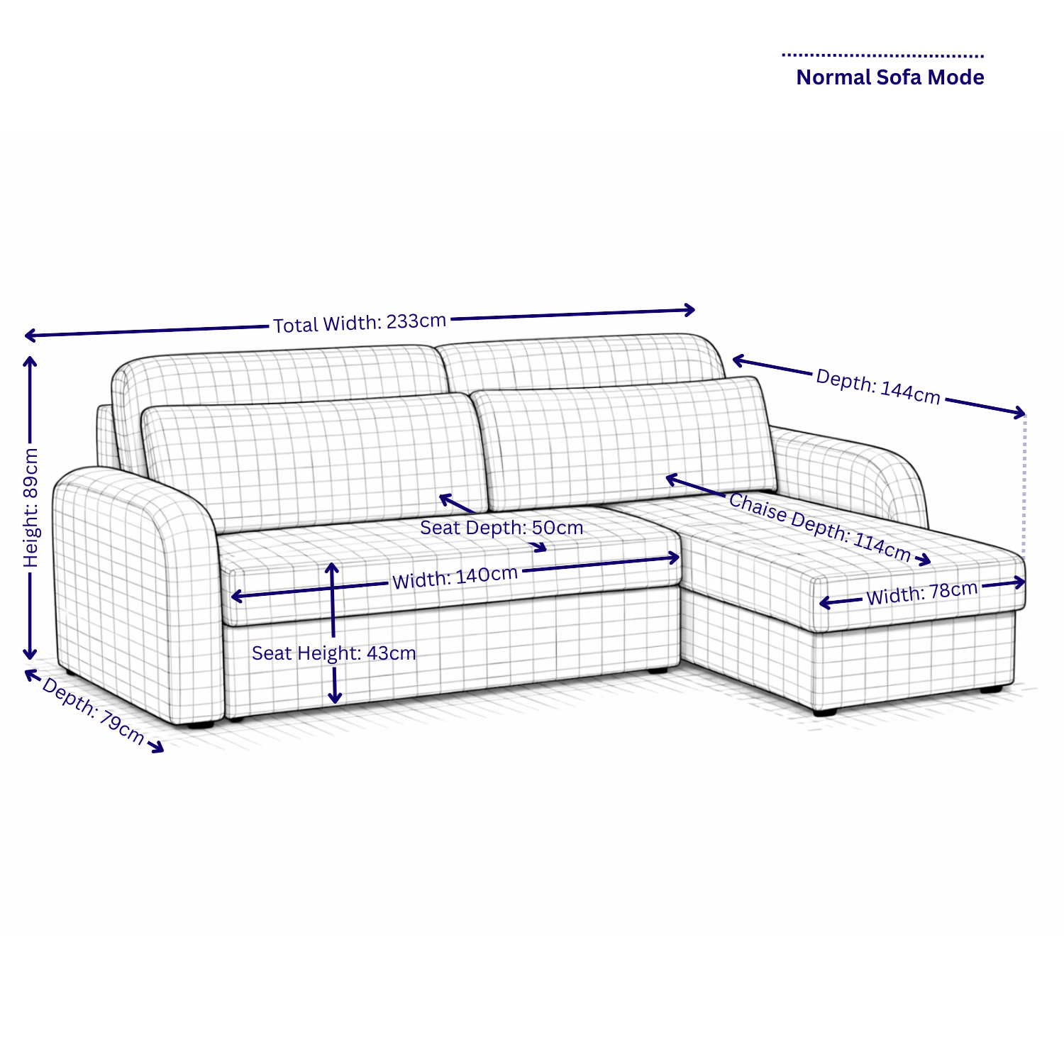 FLYN - 3 Seater L Shape Corner Sofabed in Teddy Boucle BLACK
