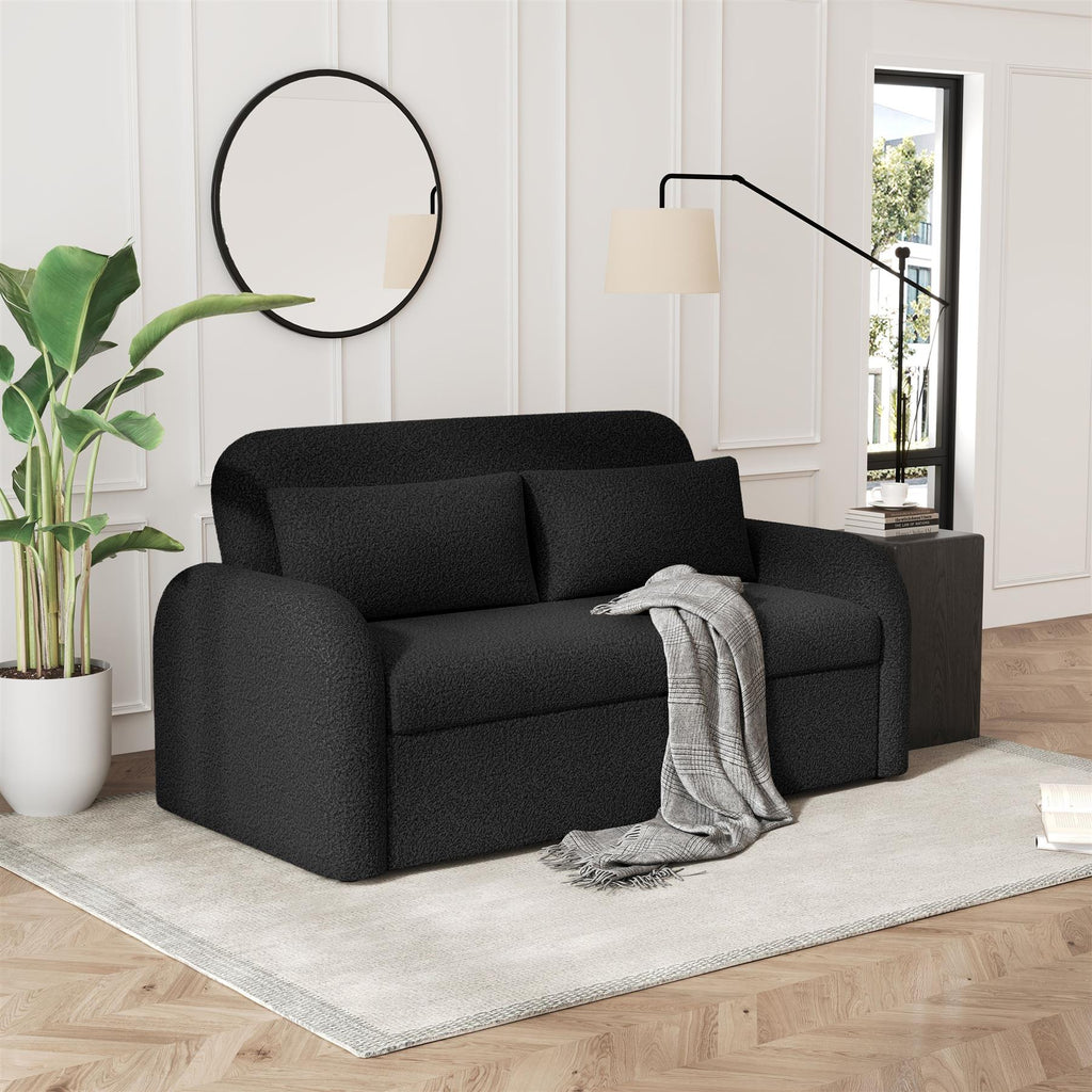 NOMA - 2 Seater Sofabed in Teddy Boucle BLACK