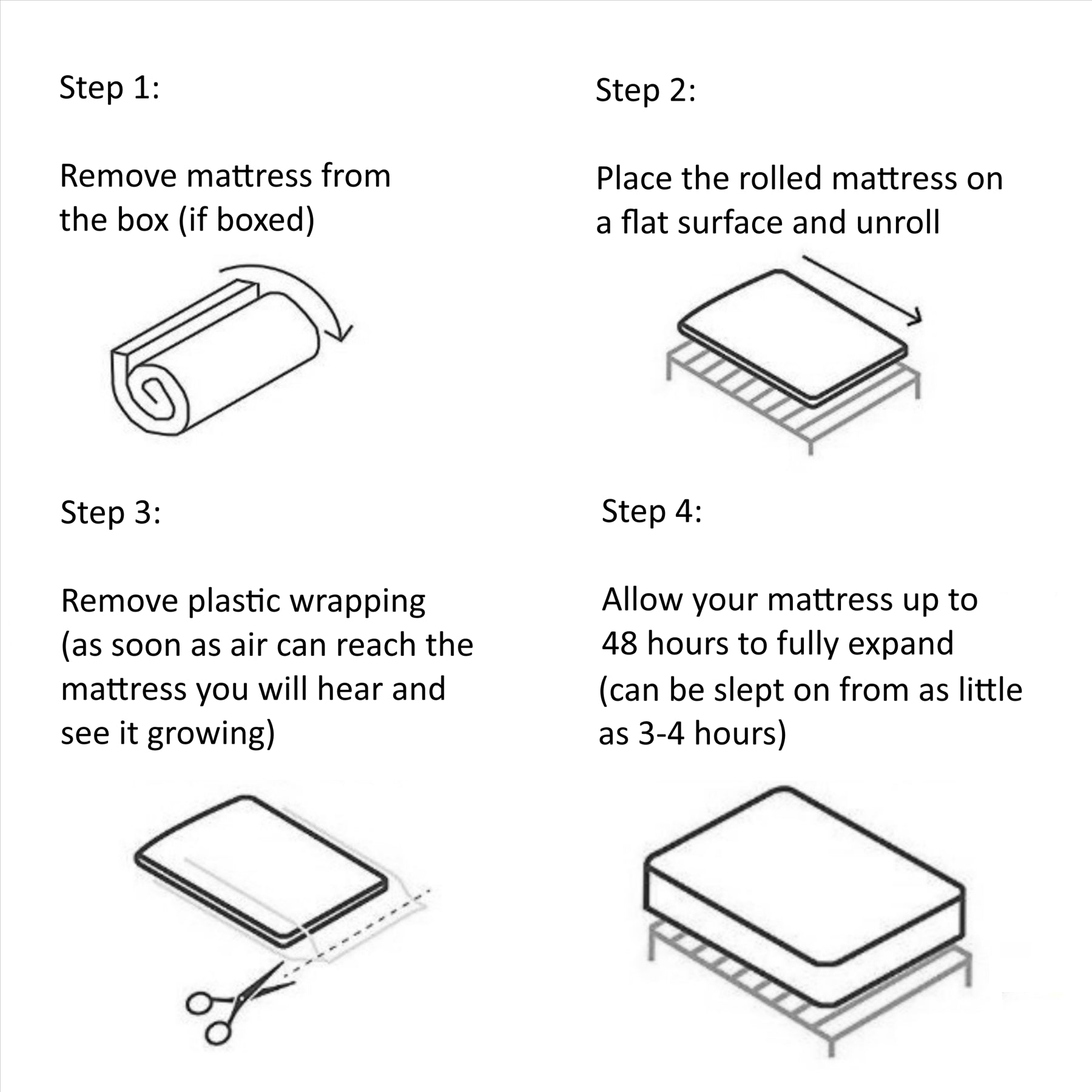 3FT Single Hybrid Mattress - 8 Inch (20cm) Thick, Spring & Memory Foam, Medium-Firm Orthopaedic Support - 90x190cm.