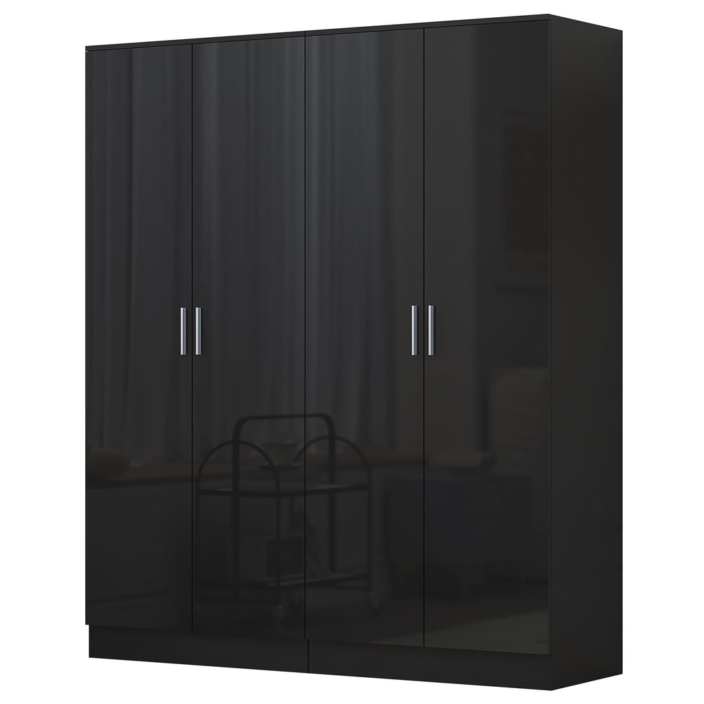 REFLECT Gloss 2pc Wardrobe Bundle - 2x 2 Door Plain Wardrobes - 4 Colour Options