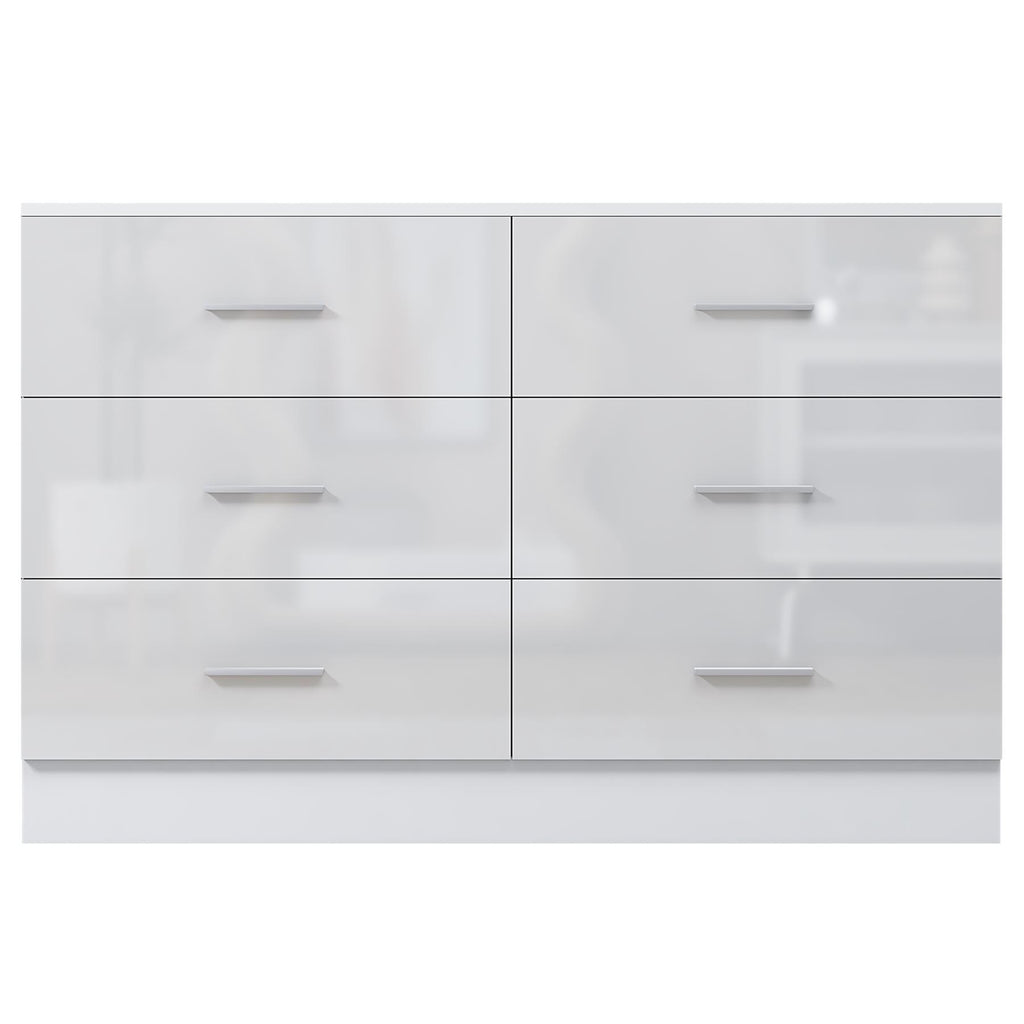 REFLECT Gloss Bedroom Furniture Wardrobe Chest Bedside Desk - 4 Colour Options