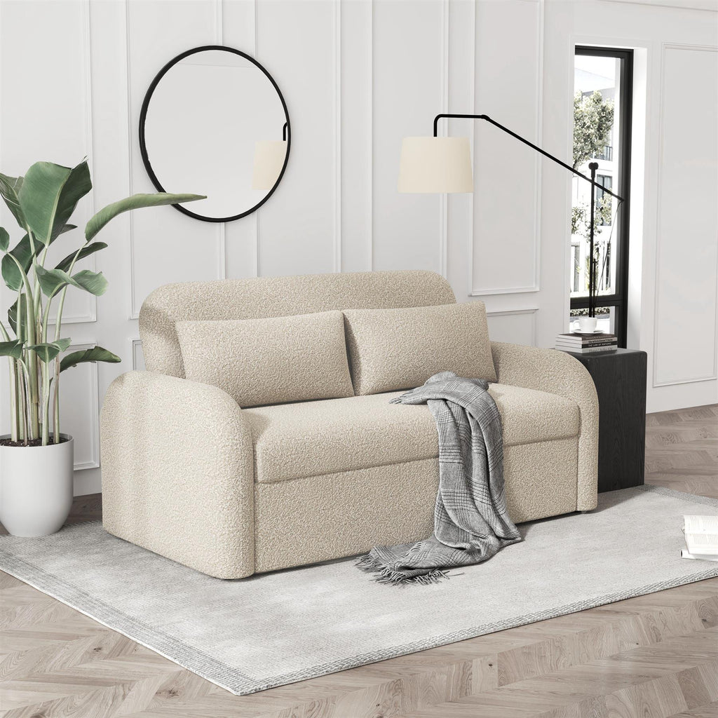 NOMA - 2 Seater Sofabed in Teddy Boucle BEIGE