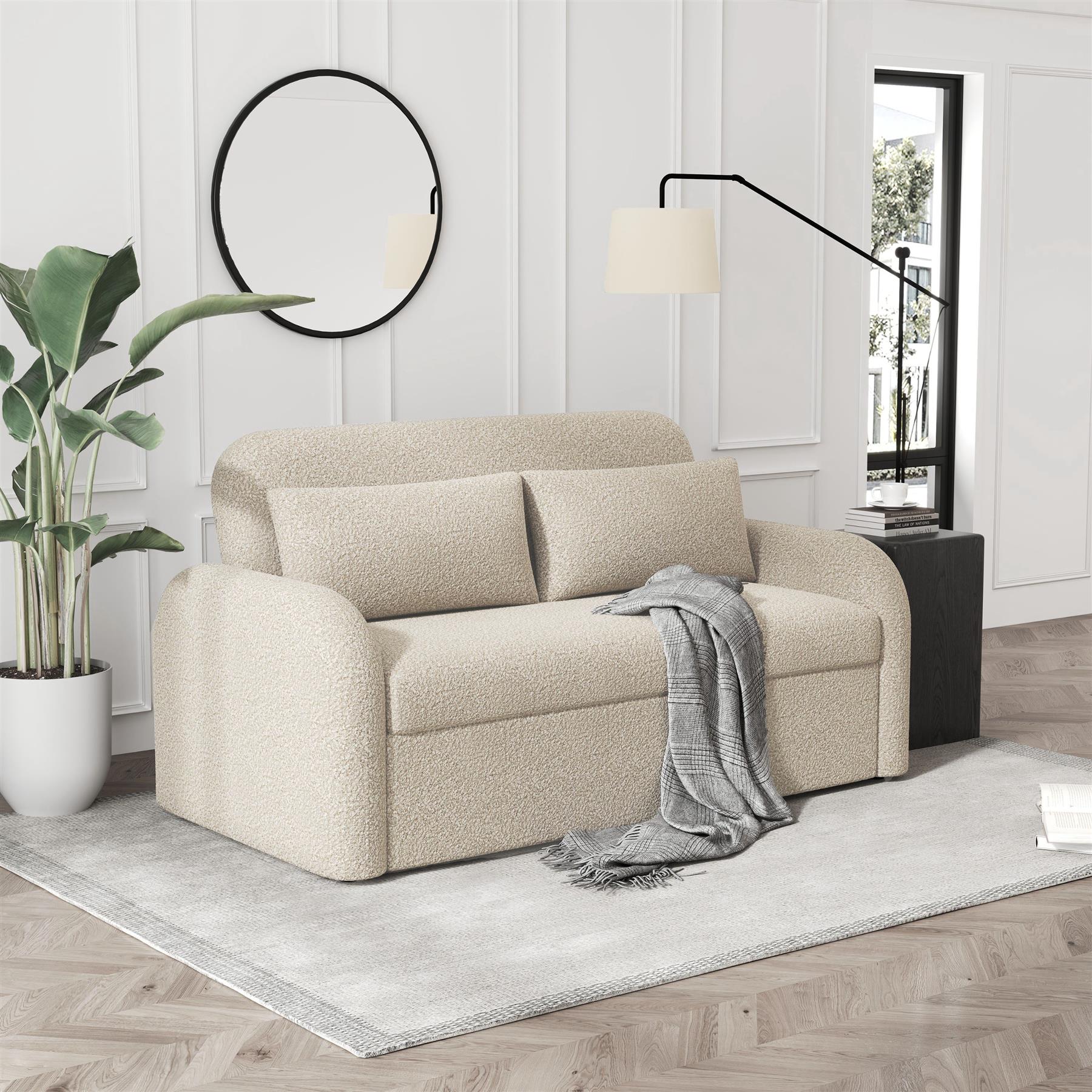 NOMA - 2 Seater Sofabed in Teddy Boucle BEIGE