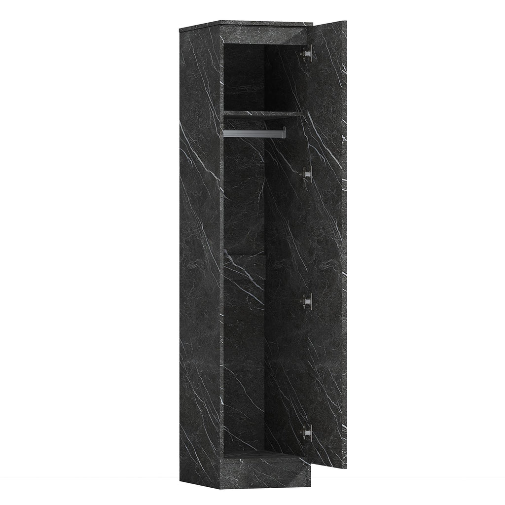 ZITA Bedroom Furniture Range Wardrobe Chest Bedside in Grey Marble Effect