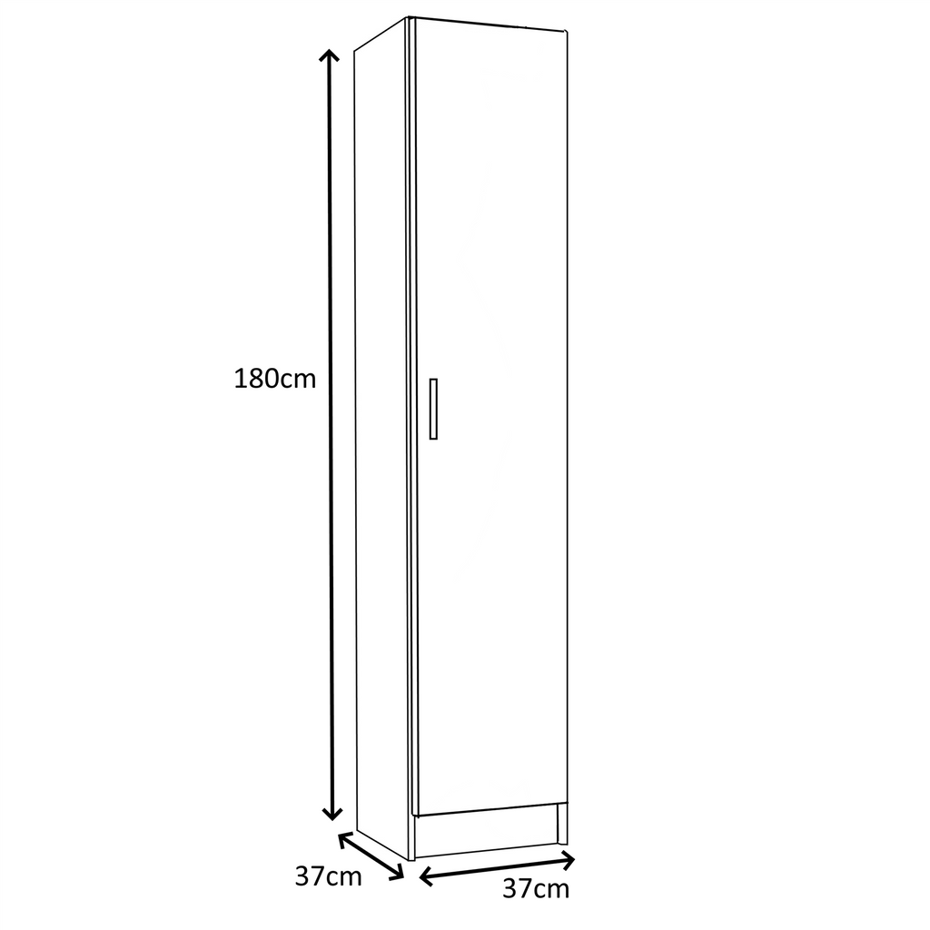 VITA Utility Laundry Cupboard / Cabinet Storage Units in White OR Oak Options