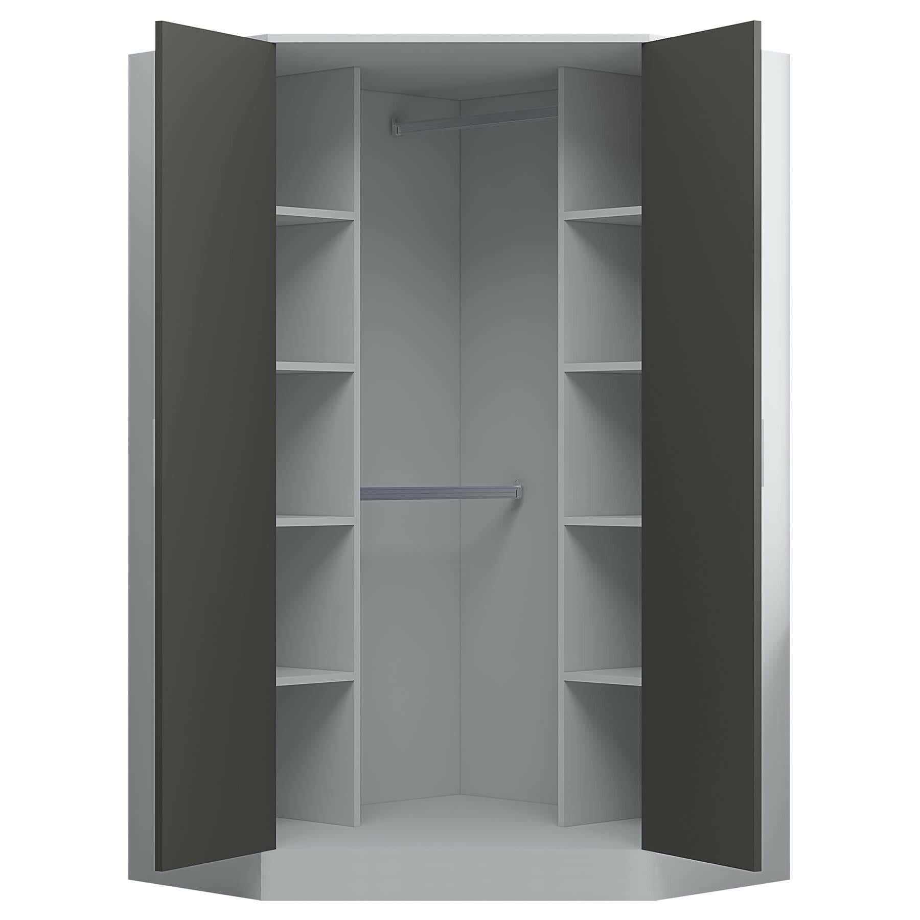 REFLECT Gloss 5 Door Corner Wardrobe Bundle Inc Corner + 3 Door Wardrobe Set