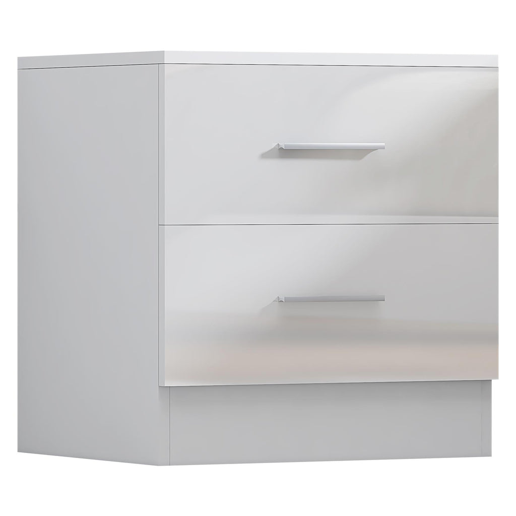 REFLECT Gloss 3pc Bedroom Set - 3 Door Wardrobe + 5 Draw Chest + Bedside