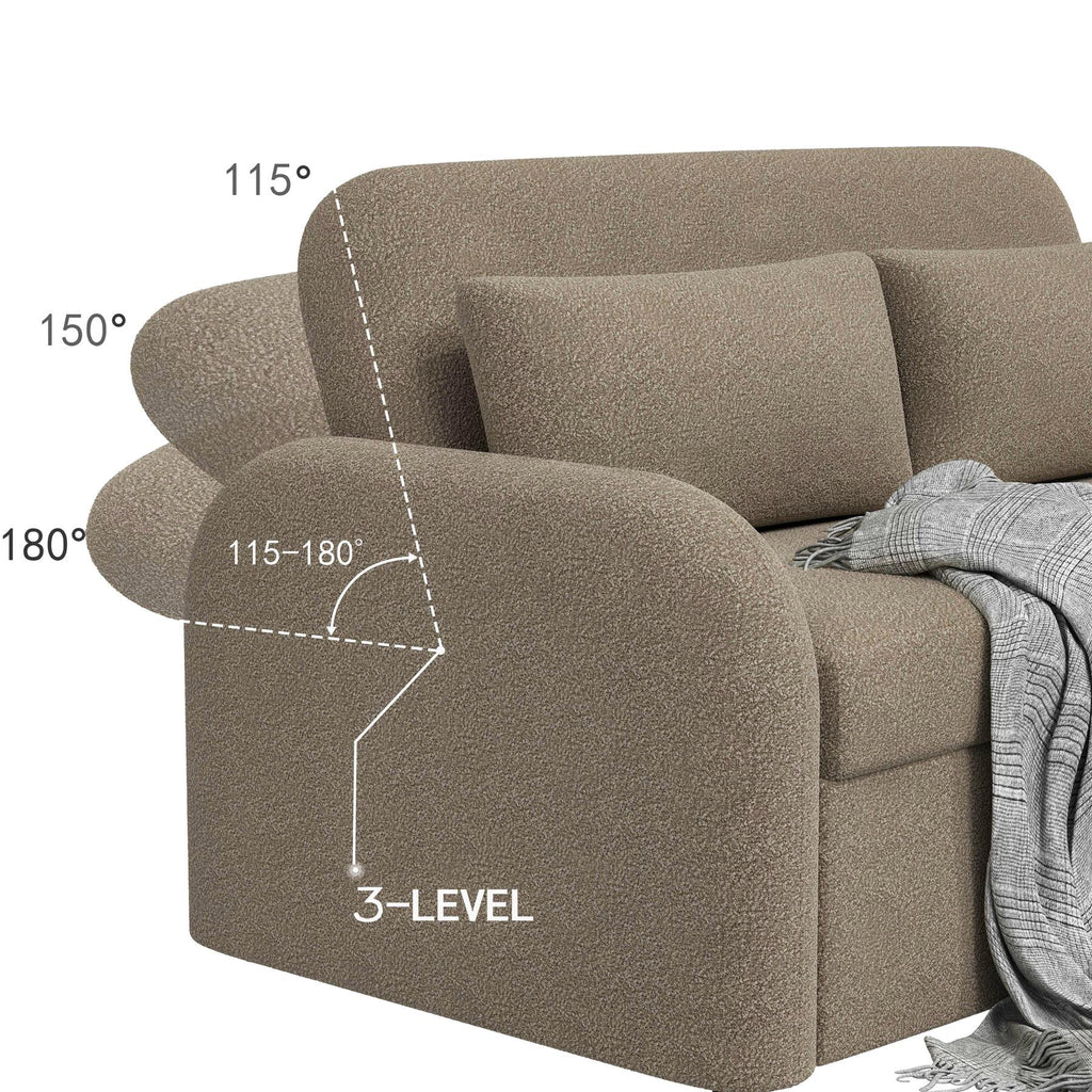 NOMA - 2 Seater Sofabed in Teddy Boucle TAUPE