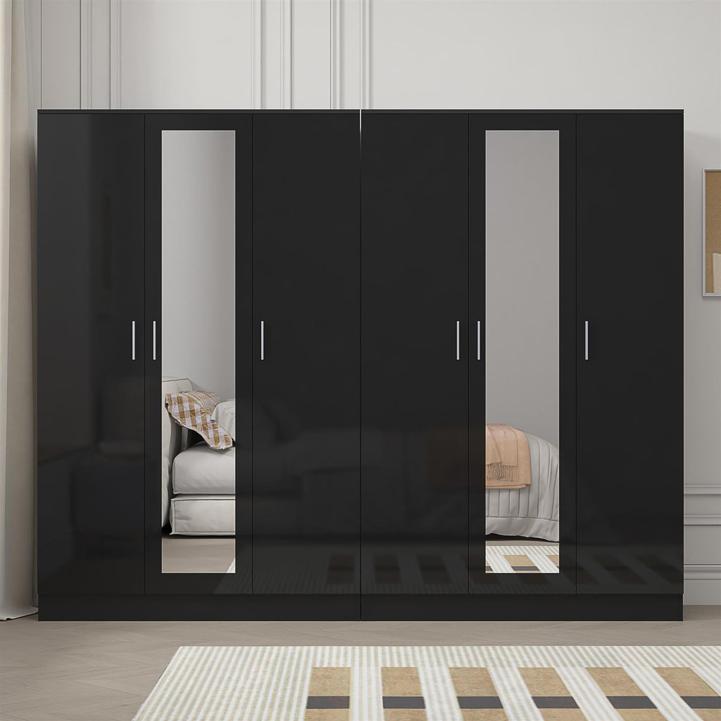 REFLECT 2pc Wardrobe Bundle - 3 Door Mirror + 3 Door Mirror - 4 Colour Options