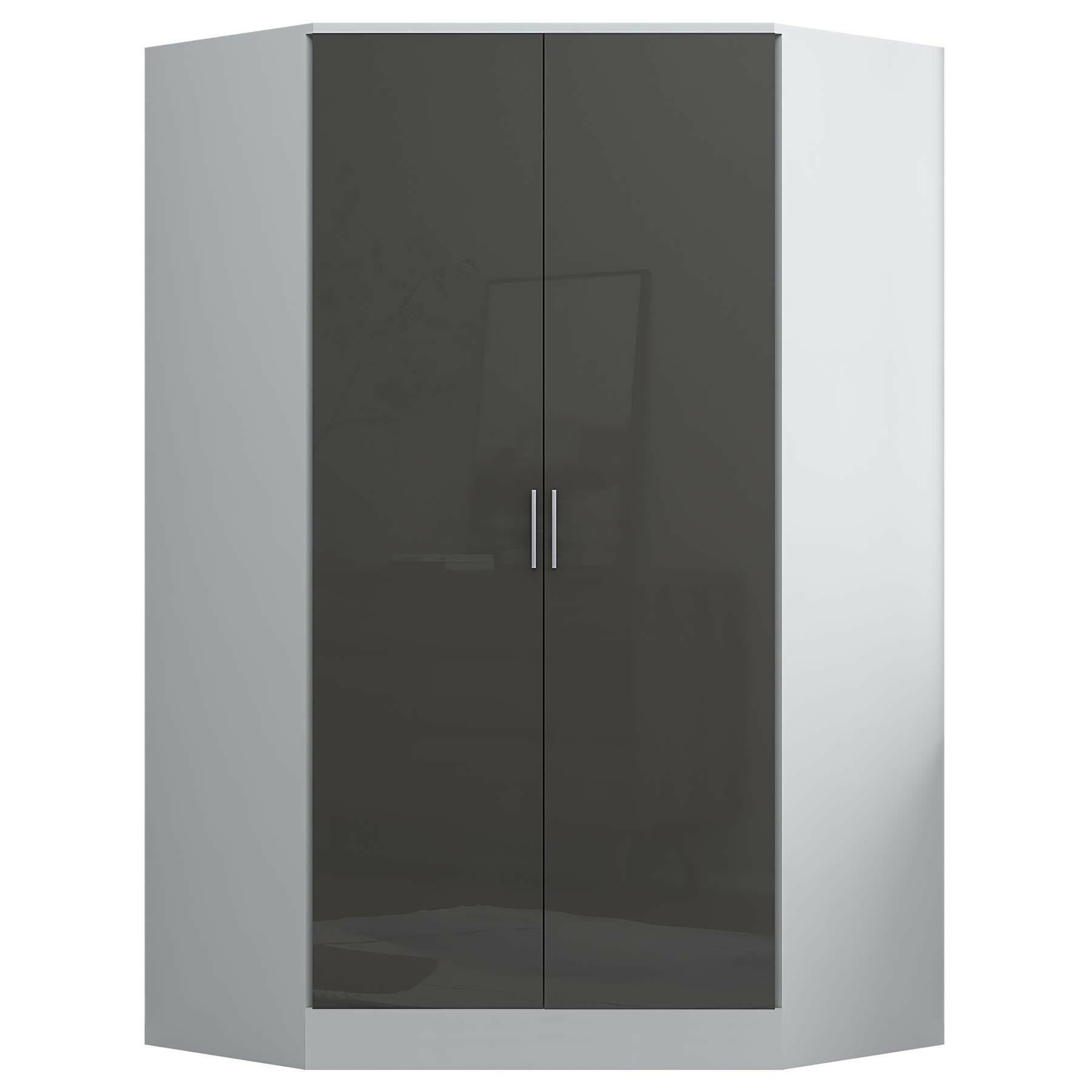 REFLECT Gloss 5 Door Corner Wardrobe Bundle Inc Corner + 3 Door Wardrobe Set