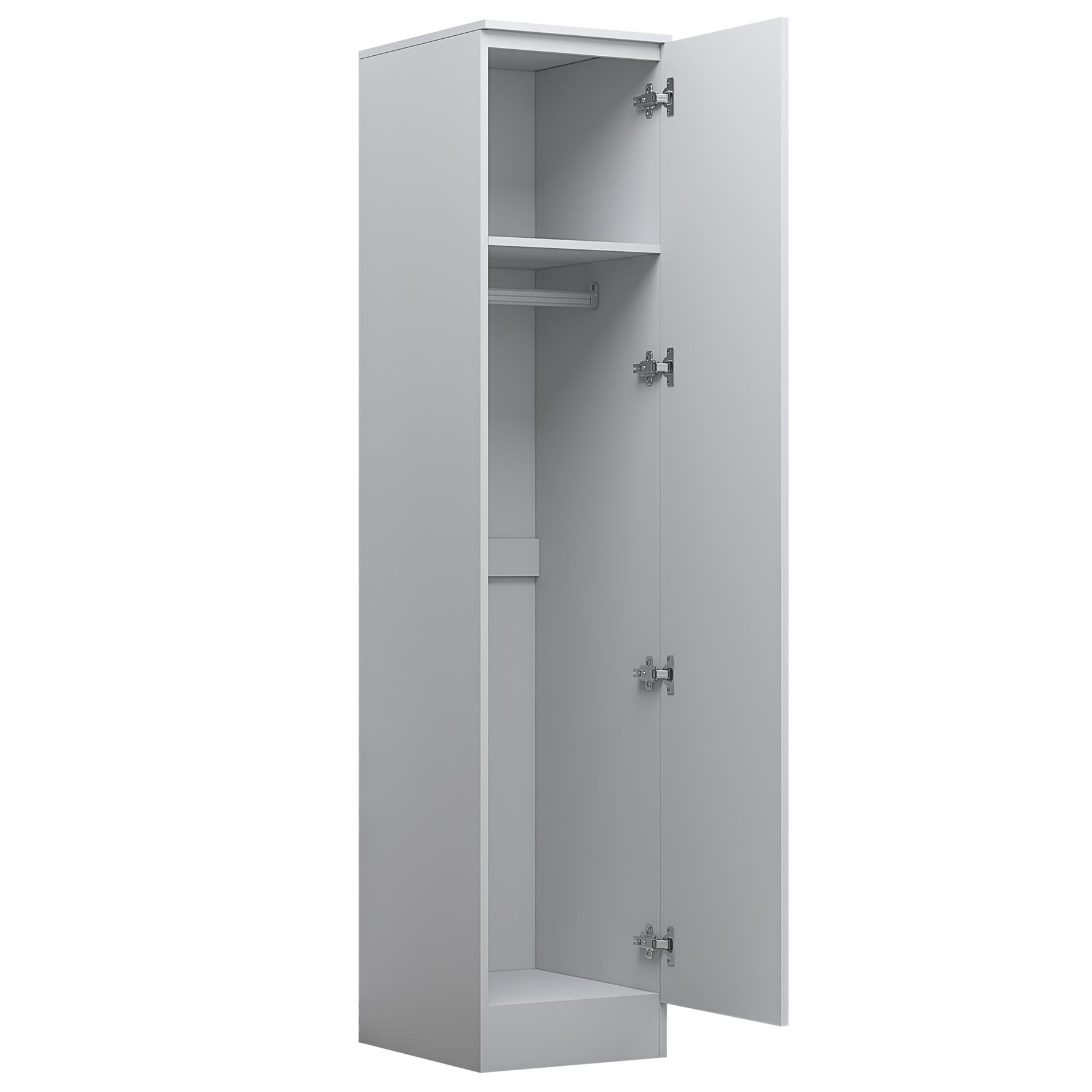Reflect 3pc Wardrobe Bundle - 2 Door Corner + 2x 1 Door Plain - White Gloss & Matt White - H: 180cm x W: 179cm x D: 103cm