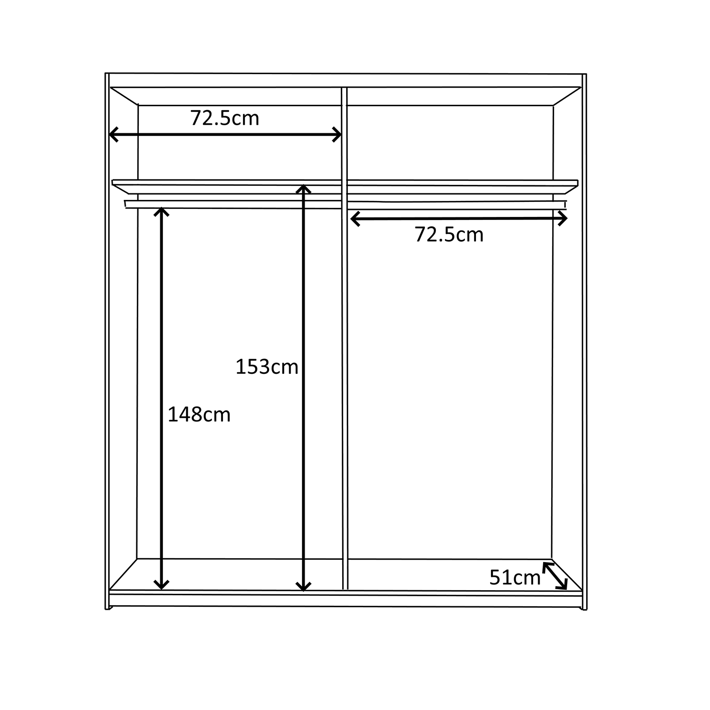 Bedroom Wardrobe Collection with Multiple Sizes, Colours & Optional Extras