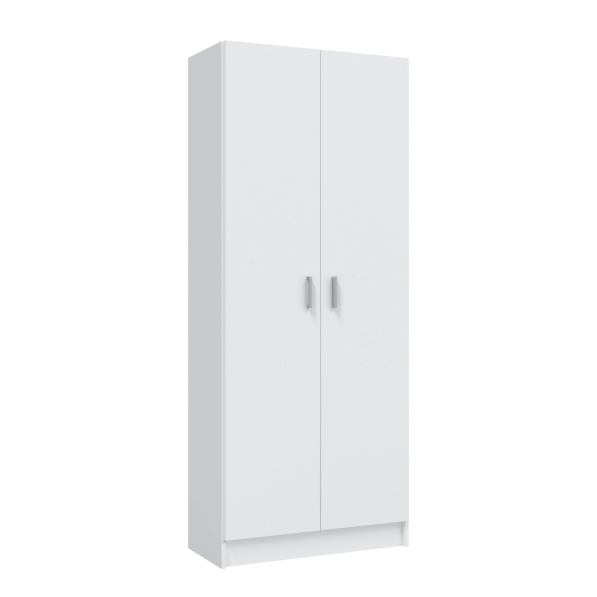 VITA 2 Door Multi Use Utility Broom Cupboard - White