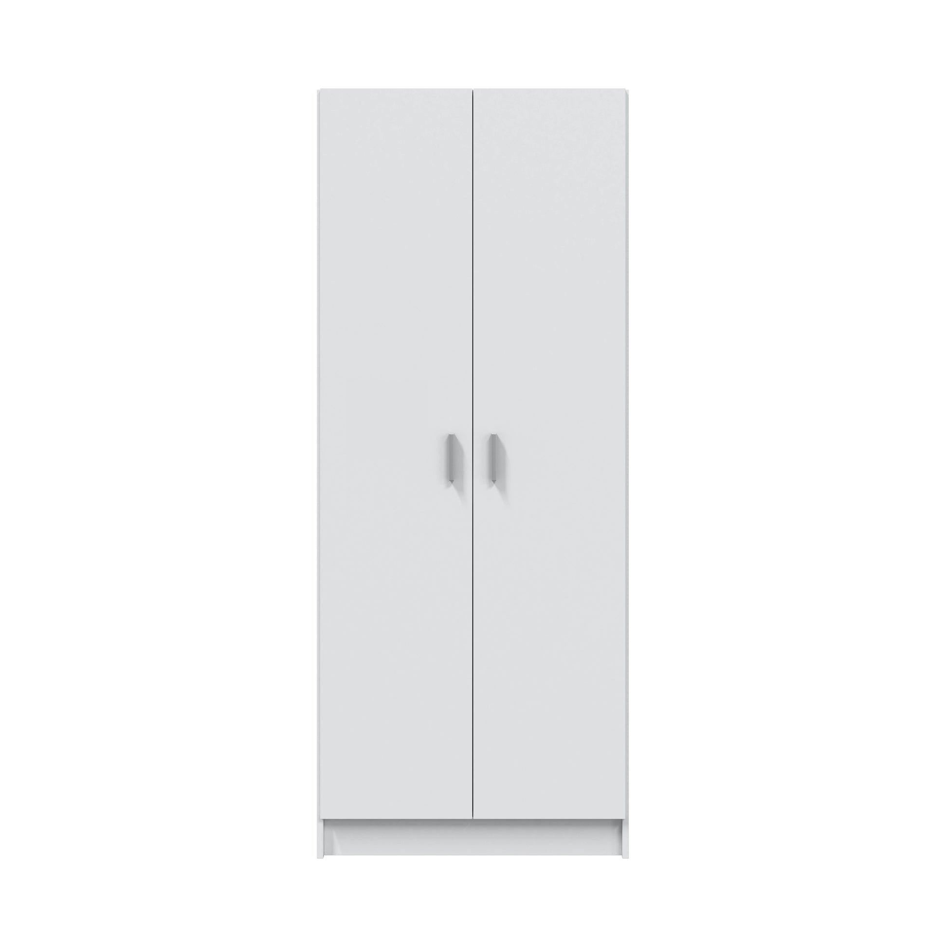 VITA 2 Door Multi Use Utility Broom Cupboard - White