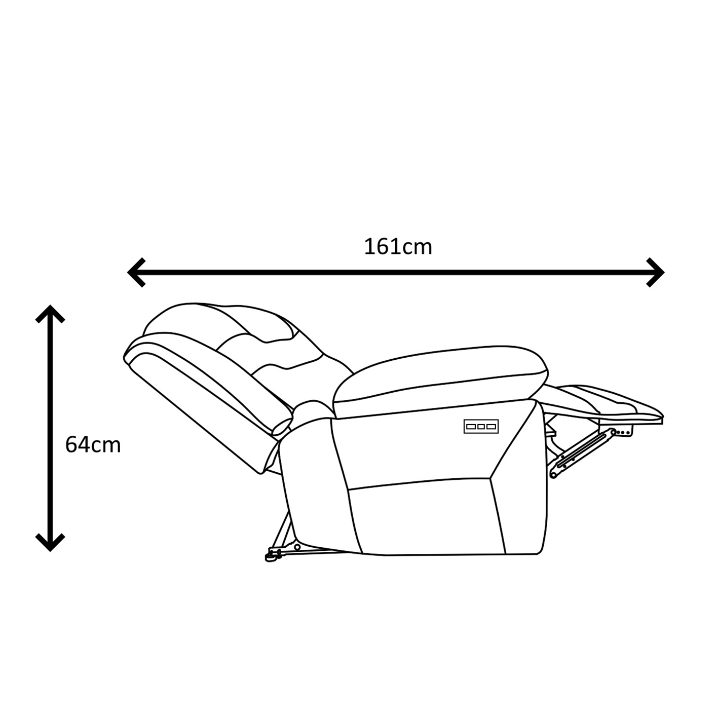 NAPOLI 3 Seater Electric Recliner Sofa - Grey Faux Suede