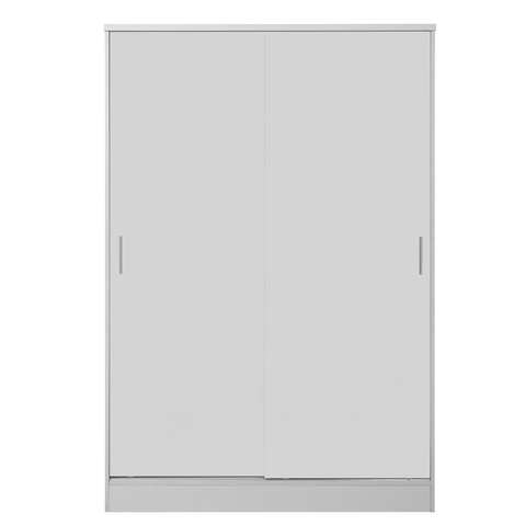 2 Door Sliding XL Plain Wardrobe - White Gloss/Matt White REFLECT