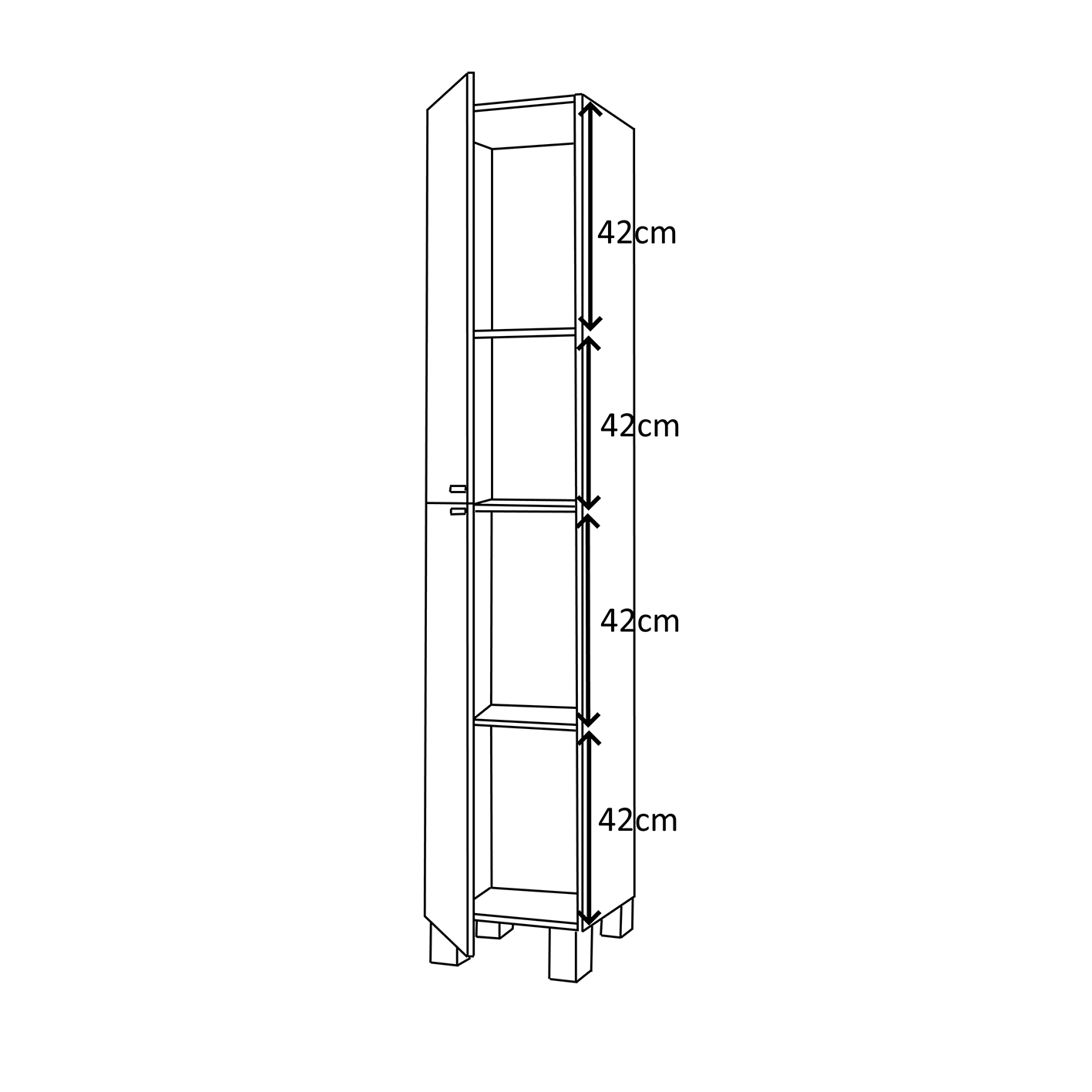 BALTIC Tall Bathroom Storage Unit - 2 Colours