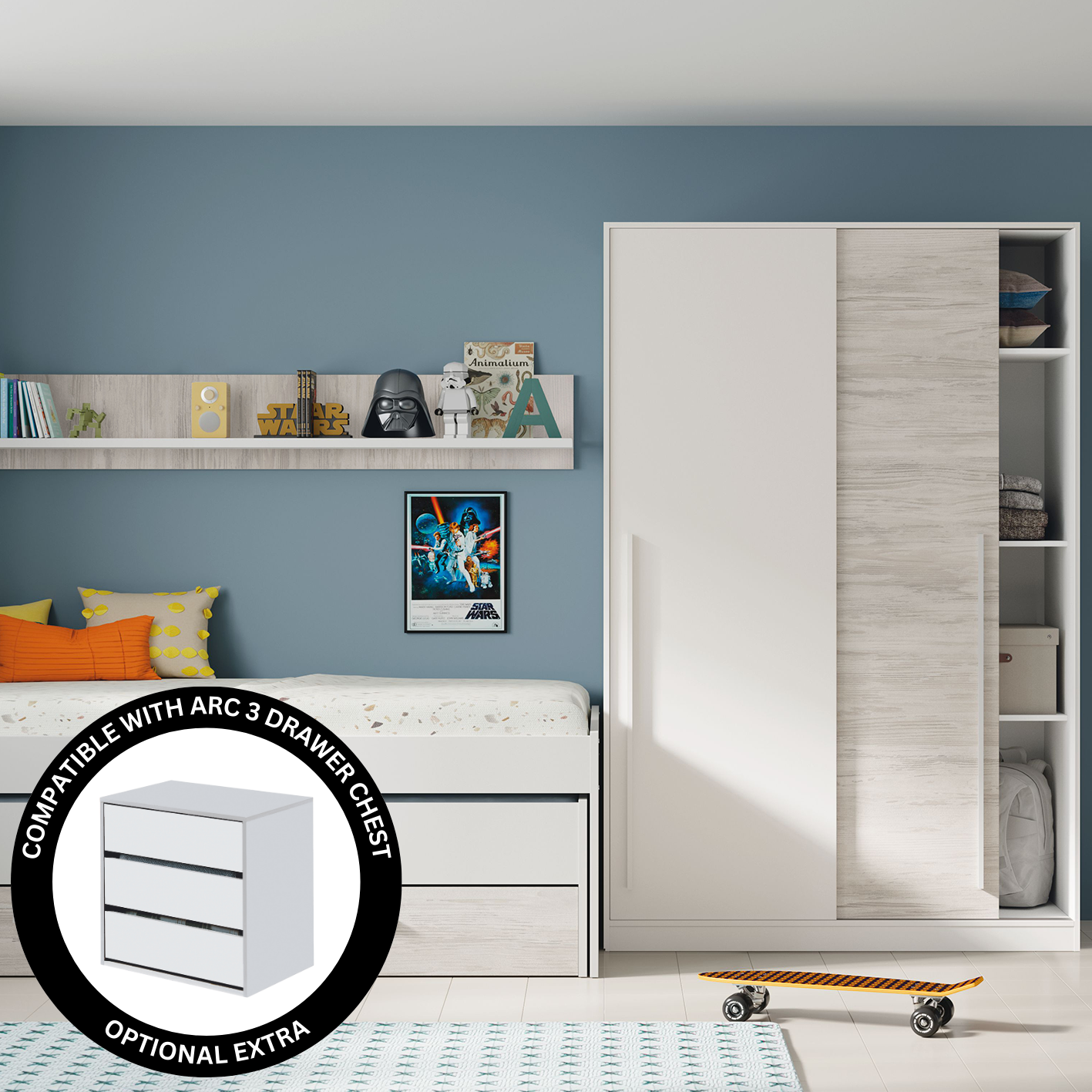 Bedroom Wardrobe Collection with Multiple Sizes, Colours & Optional Extras