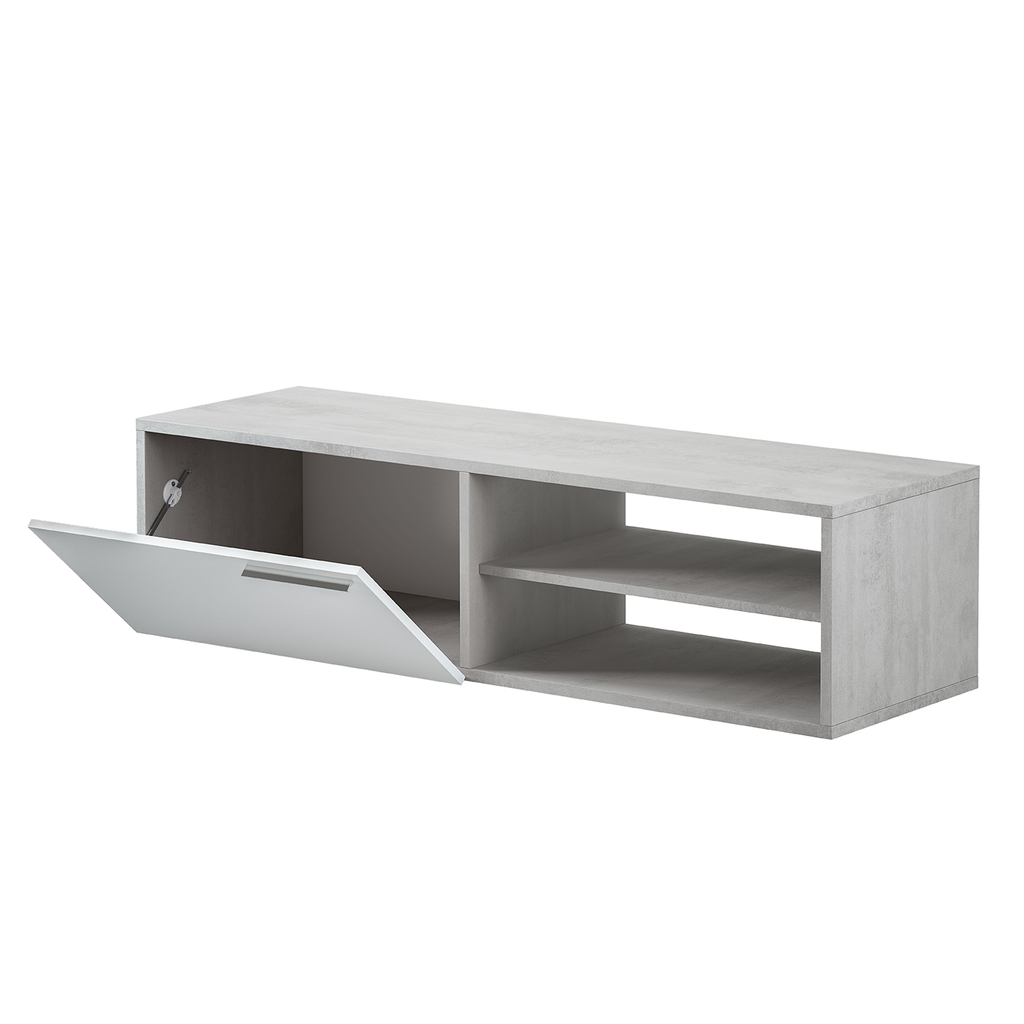 KIKUA TV Media Unit - Cement & White