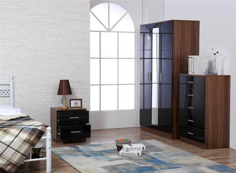 REFLECT SETS - High Gloss Bedroom Furntiure Range - 6x 3 Piece / 6x 4 Piece & 5x Colours - Online4furniture