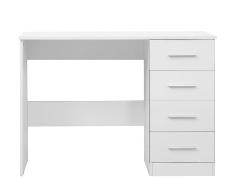 REFLECT High Gloss 4 Drawer Dressing Table / Desk in White / Matt White - Online4furniture