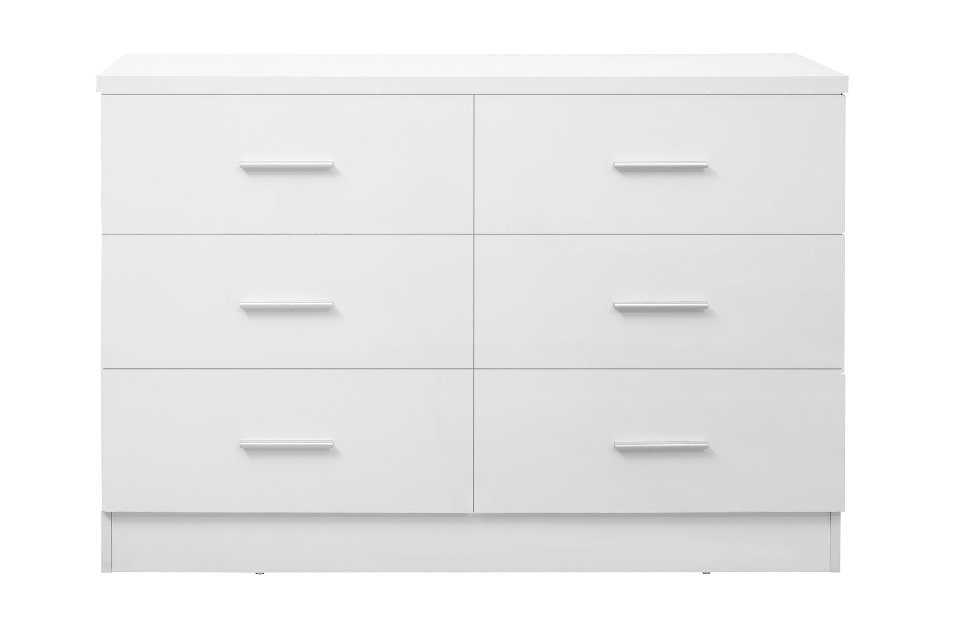 REFLECT SET 2 Door Slider + 6 Drawer Chest + 3 Drawer Bedside (3 Piece Set) in White Gloss / Matt White