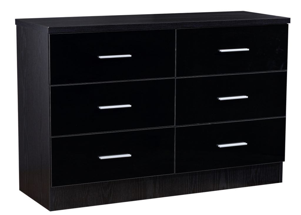 REFLECT XL High Gloss 6 Drawer Chest of Drawers - 4 Colours - Online4furniture