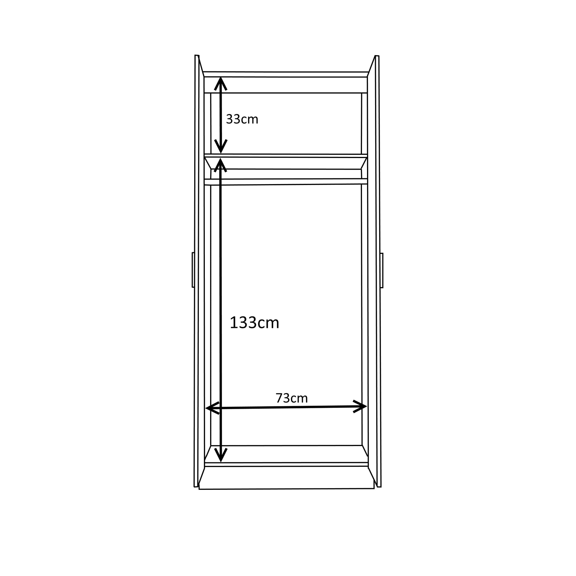 REFLECT SET High Gloss 2 Door Mirrored + Chest + Bedside (3 Piece Set) - 4 Colours