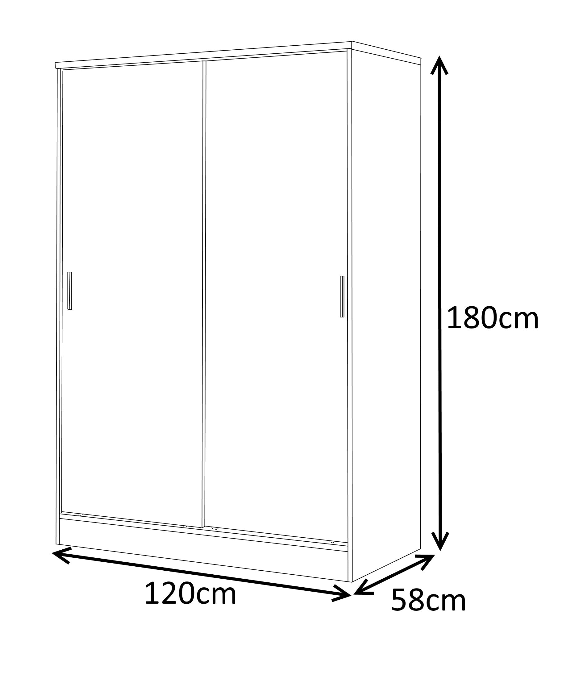 REFLECT SET 2 Door Slider + 6 Drawer Chest + 3 Drawer Bedside (3 Piece Set) in White Gloss / Matt White